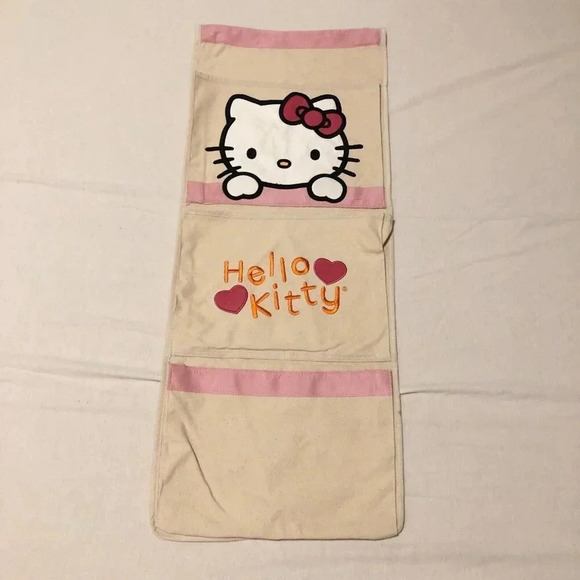 2011 Lambs  and Ivy Hello Kitty Canvas Wall Organizer - Picture 1 of 16